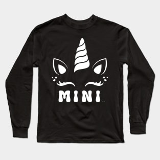 Cute Mini Unicorn Face Print Long Sleeve T-Shirt